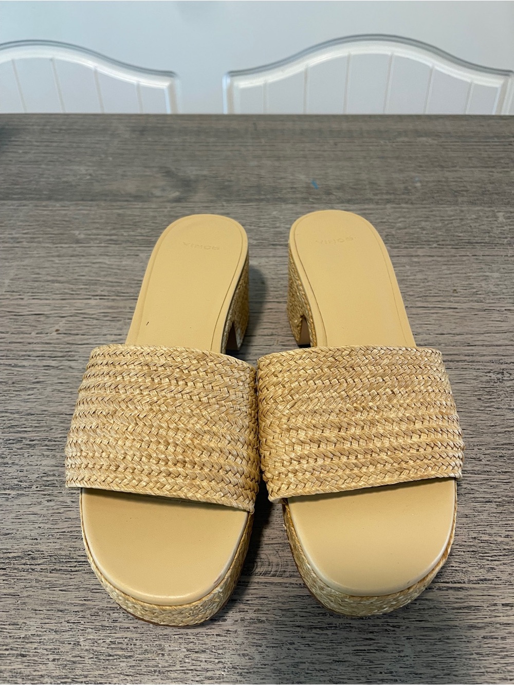Vince Clarita Raffia Slide Size 9